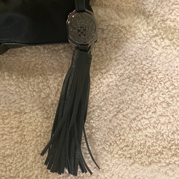 Like NEW! Vince Camuto Black Nylon satchel bag with cross body strap. - Picture 7 of 13